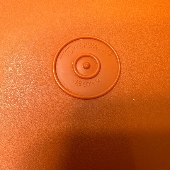 Tupperware 7" Seal N Serve Lid Replacement Orange (1207-14) Brown (1207-44) Vtg - Picture 7 of 13